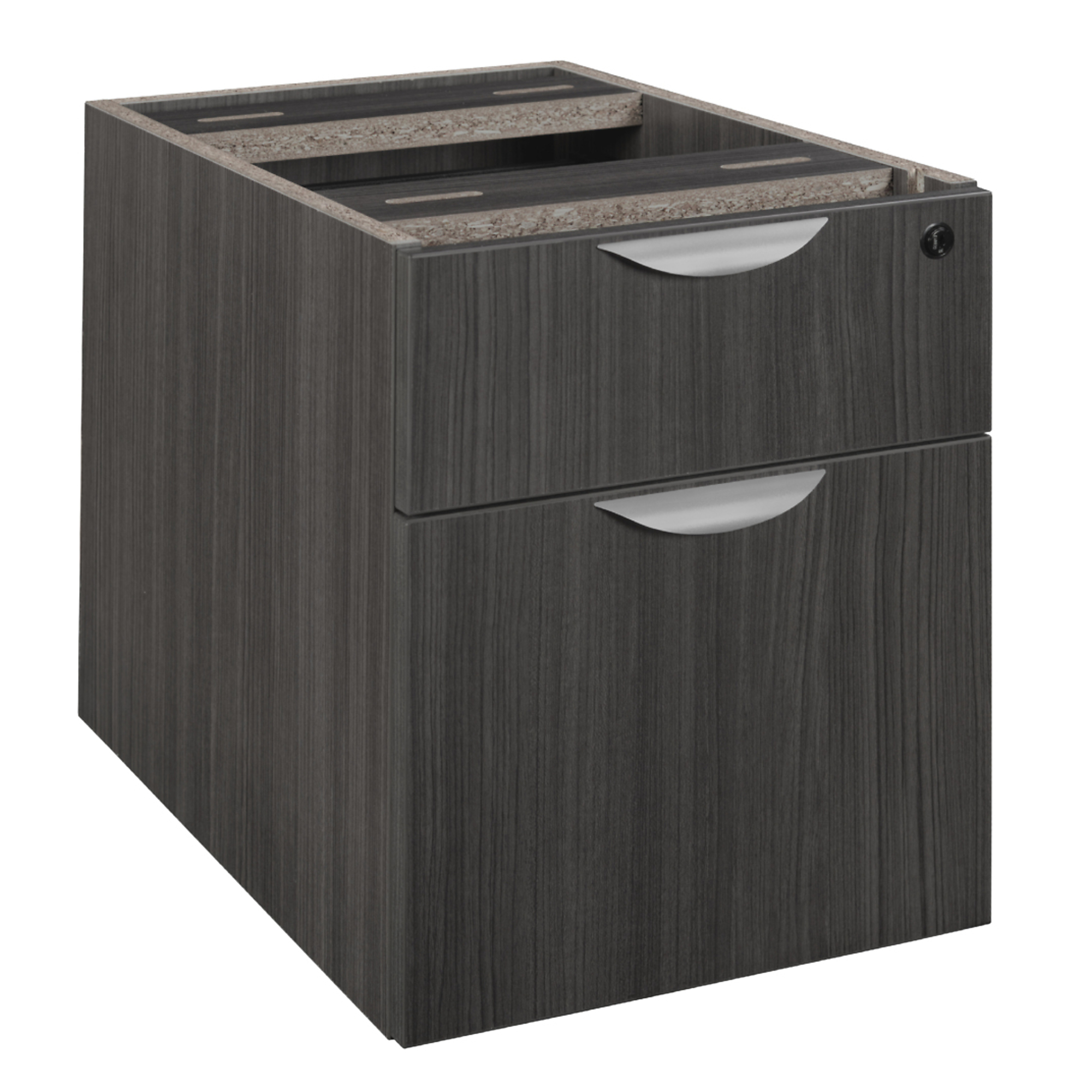 Regency Legacy Box File Pedestal Drawer Unit — Ash Grey, Lockable Drawers, Model# LPBF22AG